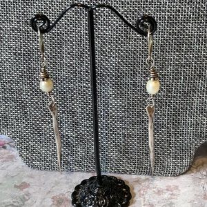 .925 Genuine Pearl Artisan Earrings